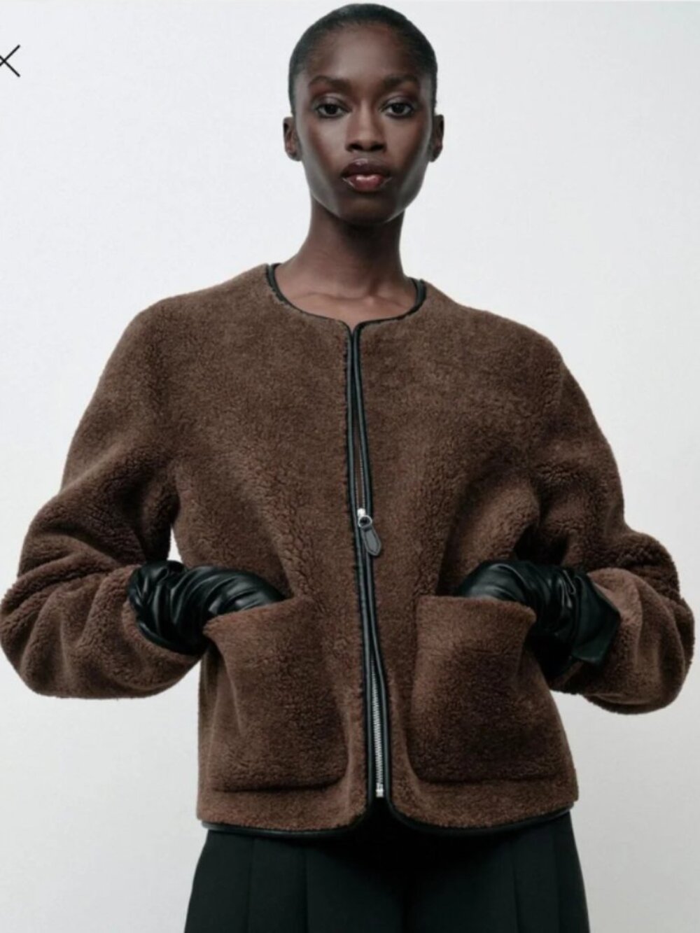Zara | Brown Shearling Fur Jacket
